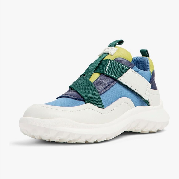 NEW Camper Sneakers White Blue Green Velcro Size EU36/US5.5-6 - Picture 3 of 6